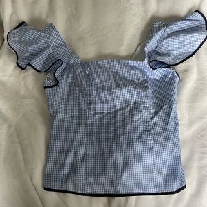 STS blue and white top